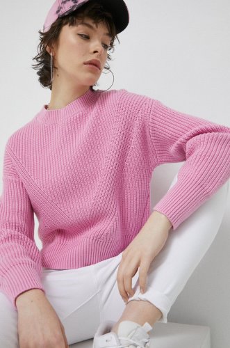 Abercrombie & fitch pulover femei, culoarea roz, călduros