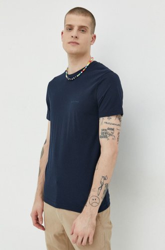 Abercrombie & fitch tricou 3-pack barbati, culoarea albastru marin, neted
