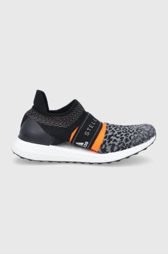 Adidas by stella mccartney pantofi asmc ultraboost 3d culoarea negru, cu toc plat