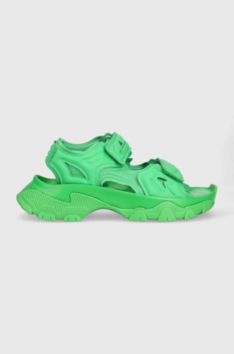 Adidas by stella mccartney sandale asmc hika femei, culoarea verde, cu platforma