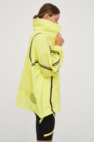 Adidas by stella mccartney windbreaker truepace culoarea galben, de tranzitie, oversize