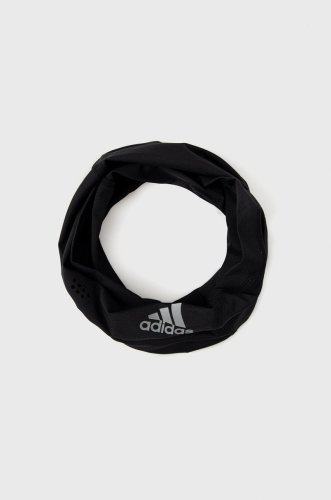 Adidas fular impletit culoarea negru, neted