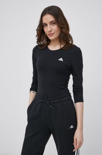 Adidas longsleeve femei, culoarea negru