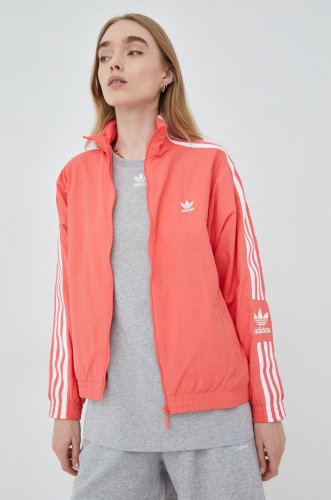 Adidas originals bluza adicolor hf7461 femei, culoarea roz, neted