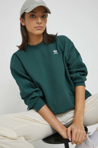 Adidas originals bluza always original femei, culoarea verde, cu imprimeu