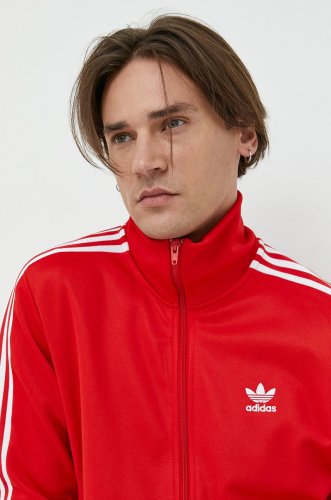 Adidas originals bluza barbati, culoarea rosu, cu imprimeu