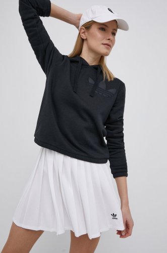 Adidas originals bluza trefoil moments femei, culoarea negru, cu imprimeu