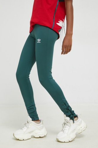 Adidas originals colanti x thebe magugu femei, culoarea verde, neted