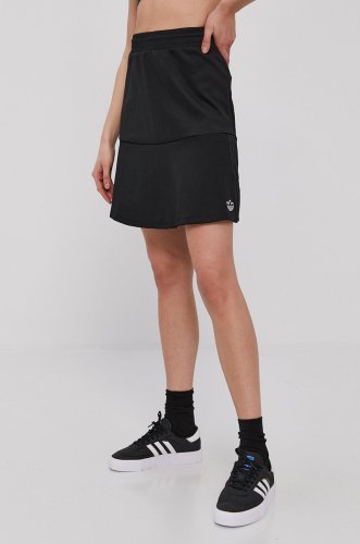 Adidas originals fustă culoarea negru, mini, evazata