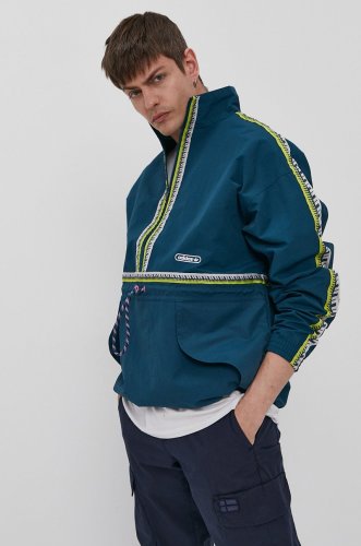 Adidas originals geacă bărbați, culoarea verde, de tranzitie