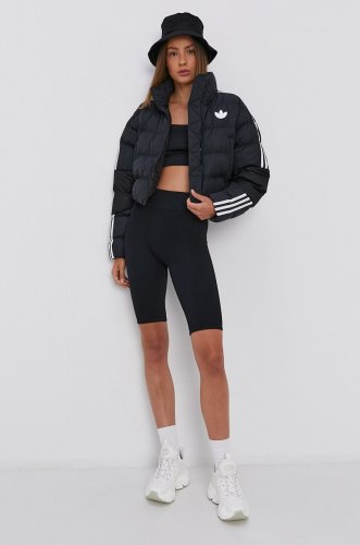 Adidas originals geacă femei, culoarea negru, de iarnă
