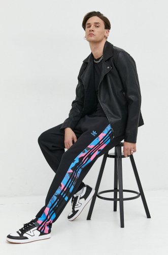Adidas originals pantaloni de trening culoarea negru, modelator