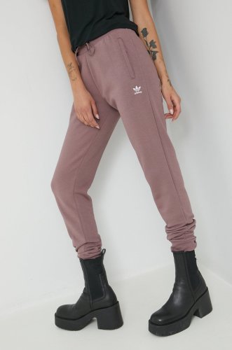 Adidas originals pantaloni de trening femei, culoarea violet, neted