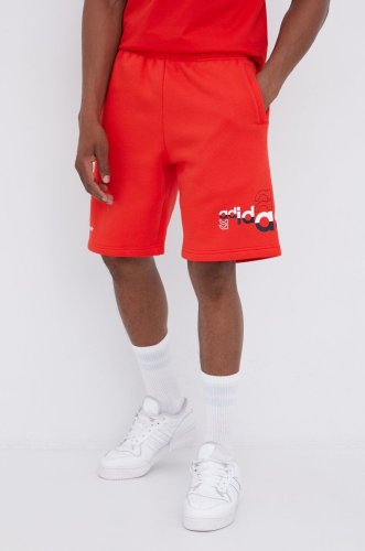 Adidas originals pantaloni scurți bărbați, culoarea rosu