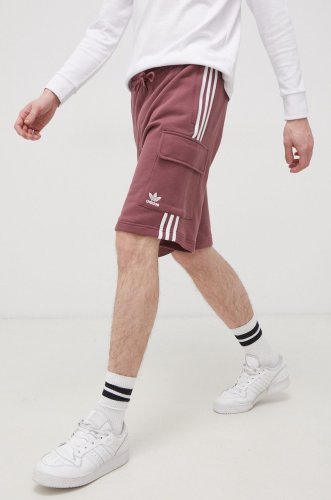 Adidas originals pantaloni scurti din bumbac adicolor barbati, culoarea violet