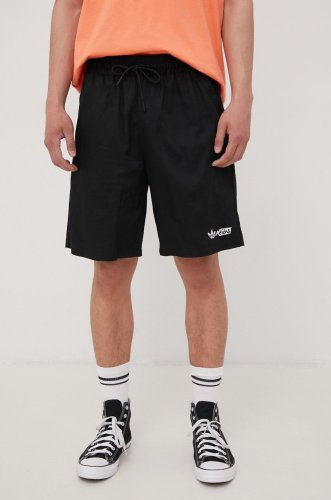Adidas originals pantaloni scurti din bumbac ht1652 barbati, culoarea negru