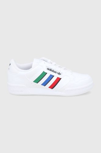 Adidas originals pantofi copii continental 80 stripes culoarea alb