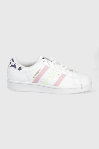 Adidas originals pantofi copii superstar gy3330 culoarea alb
