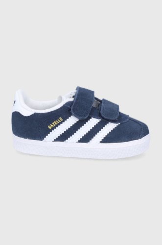 Adidas originals pantofi din piele întoarsă pentru copii culoarea albastru marin