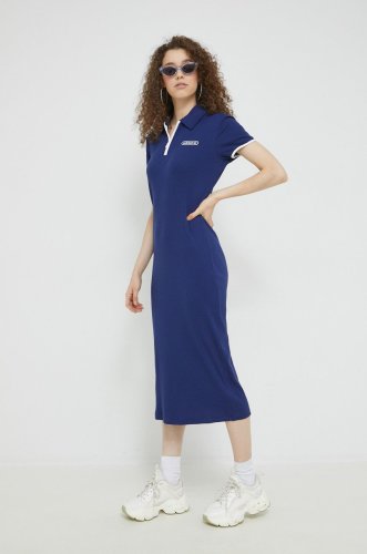 Adidas originals rochie culoarea albastru marin, midi, mulata