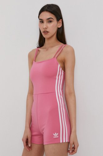 Adidas originals salopetă culoarea roz, cold shoulder