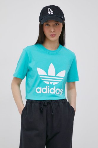 Adidas originals tricou adicolor femei, culoarea turcoaz