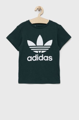 Adidas originals tricou de bumbac pentru copii culoarea verde