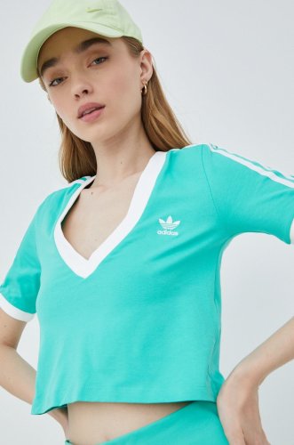 Adidas originals tricou hg6596 femei, culoarea verde