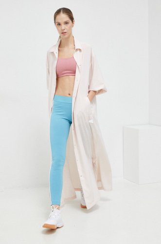 Adidas palton culoarea roz, maxi, oversize