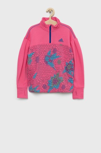 Adidas performance bluza copii culoarea roz, modelator