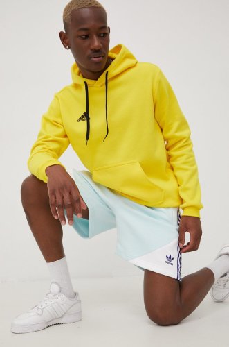 Adidas performance bluza hi2140 barbati, culoarea galben, cu imprimeu