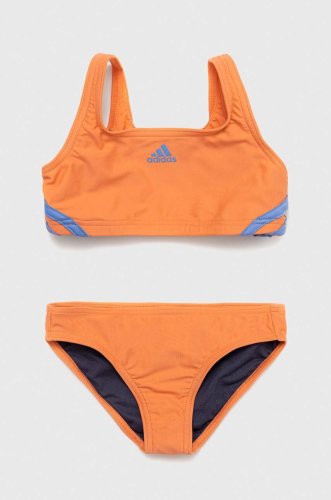 Adidas performance costum de baie pentru copii din două piese 3s bikini culoarea portocaliu