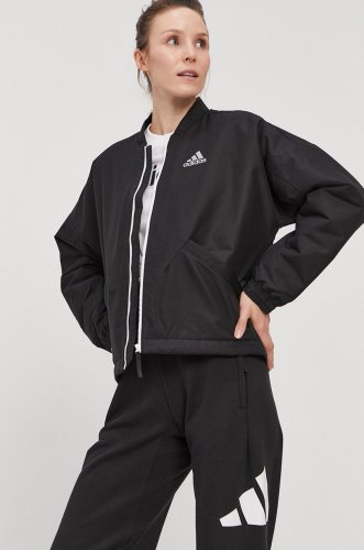 Adidas performance geacă femei, culoarea negru, de iarnă