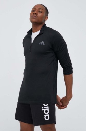 Adidas performance hanorac de antrenament train essentials seasonal culoarea negru, neted