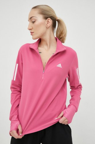 Adidas performance hanorac de jogging own the run femei, culoarea roz, cu imprimeu