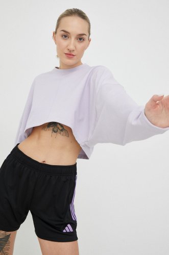 Adidas performance hanorac yoga yoga studio femei, culoarea violet, neted