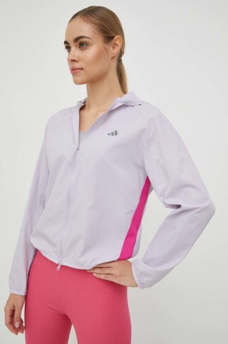 Adidas performance jachetă de alergare run it culoarea violet, de tranzitie