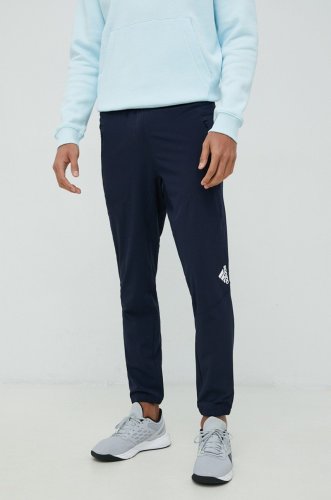 Adidas performance pantaloni de antrenament d4t barbati, culoarea albastru marin, neted