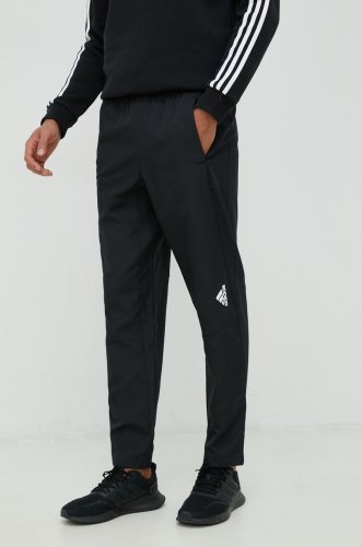 Adidas performance pantaloni de antrenament designed for movement barbati, culoarea negru, neted