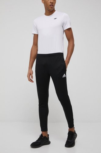 Adidas performance pantaloni de antrenament entrada 22 hc0332 barbati, culoarea negru, mulata