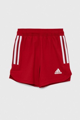 Adidas performance pantaloni scurti copii con22 md sho y culoarea rosu, talie reglabila