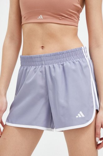 Adidas performance pantaloni scurți de alergare marathon 20 cu imprimeu, medium waist