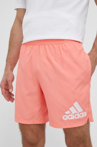 Adidas performance pantaloni scurți de alergare run it culoarea portocaliu