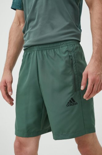 Adidas performance pantaloni scurți de antrenament designed to move barbati, culoarea verde