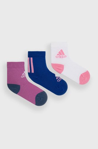 Adidas performance sosete copii (3-pack) culoarea roz