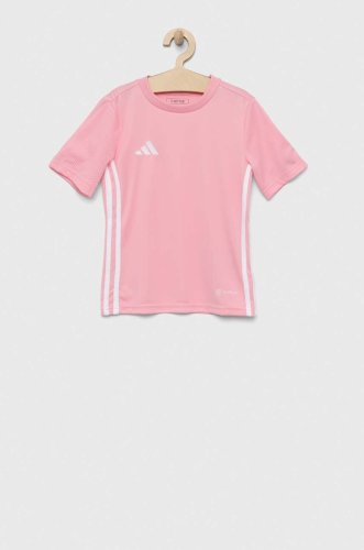 Adidas performance tricou copii tabela 23 jsy culoarea roz, neted