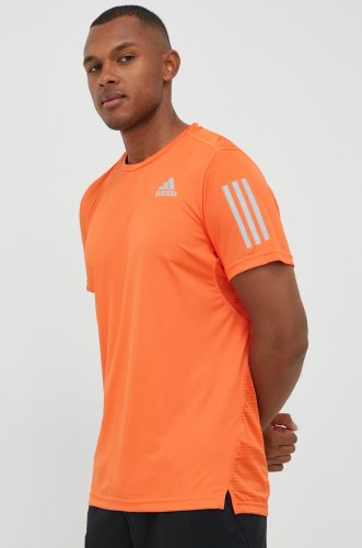 Adidas performance tricou de alergare own the run culoarea portocaliu, cu imprimeu