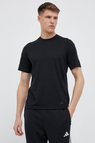 Adidas performance tricou de antrenament base culoarea negru, neted