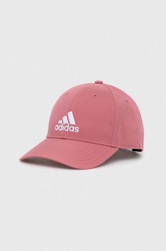 Adidas sapca culoarea roz, neted