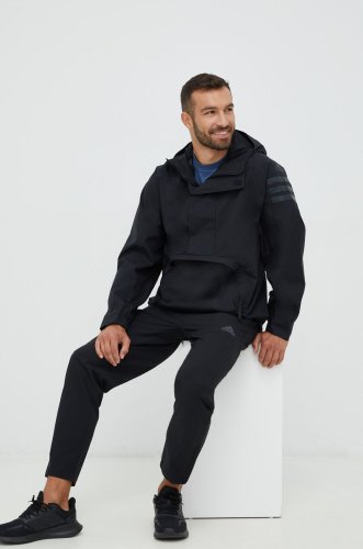 Adidas terrex jacheta de exterior utilitas , culoarea negru, de tranzitie, oversize